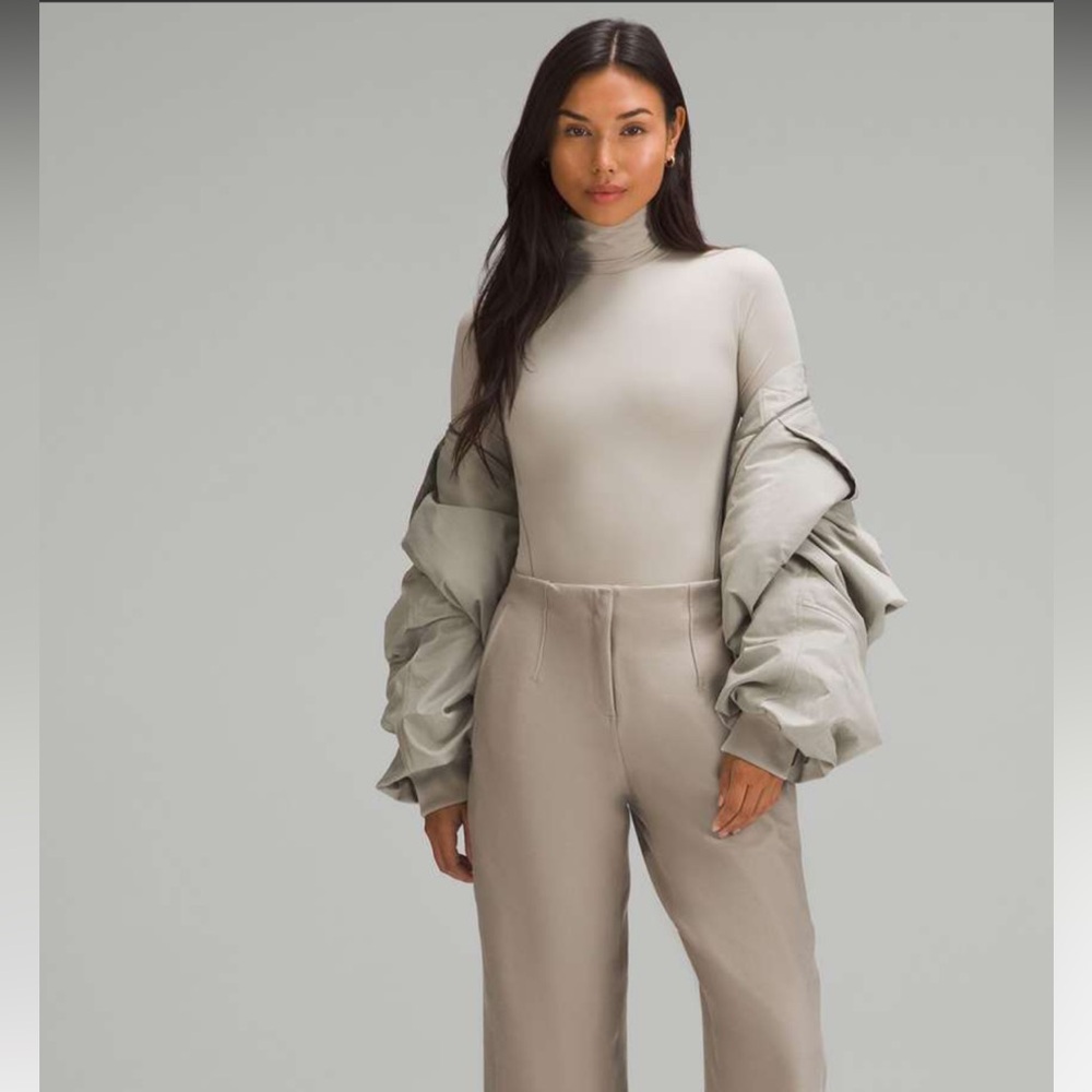 Lululemon Wundermost Ultra-Soft Nulu
Turtleneck Bodysuit in Riverstone